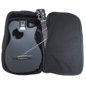 Black Matte Carbon Fiber Crossover Classical Travel Guitar- OC660M