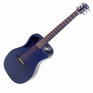 blue top matte carbon fiber travel guitar - OF660B1M