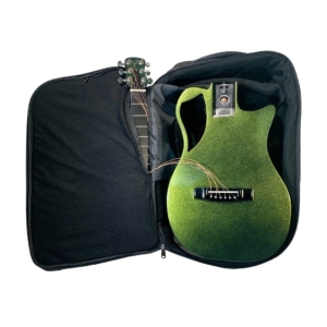 Green Gold Color-Shift Gloss Carbon Travel Guitar - OF660GS